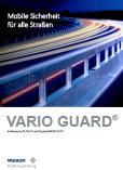 Nahaufnahme bei Nacht von dem Leitplankensystem Vario-Guard hergestellt von Meiser Strassenausstattung.